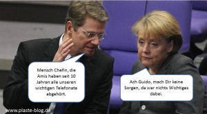 Merkel, Westerwelle, NSA